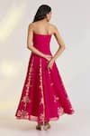 Shop_Ewoke_Pink Georgette Embroidery Halter Neck Designer Isla Dress _at_Aza_Fashions