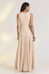 Shop_Ewoke_Pink Georgette Embroidery V-neck Lyra Full Length Designer Gown _at_Aza_Fashions