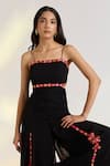 Buy_Ewoke_Black Georgette Embroidery Square Neck Rumi Designer Hand Jumpsuit _Online_at_Aza_Fashions