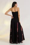 Shop_Ewoke_Black Georgette Embroidery Square Neck Rumi Designer Hand Jumpsuit _at_Aza_Fashions