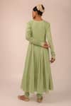 Shop_Kalakari By Akanksha_Olive Green Cotton, Kota Doria Embroidery Round Neck Designer Kurta Set _at_Aza_Fashions