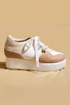 Shop_Tiesta_Beige Platform Sneakers _Online_at_Aza_Fashions