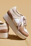 Tiesta_Beige Platform Sneakers _at_Aza_Fashions