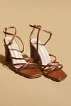 Buy_Tiesta_Brown Customisable Dark Formal Strappy Heels _at_Aza_Fashions