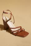 Shop_Tiesta_Brown Customisable Dark Formal Strappy Heels _at_Aza_Fashions