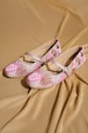 Tiesta_Pink Blush Embroidered Ballerinas _Online_at_Aza_Fashions