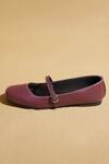 Shop_Tiesta_Maroon Custom Ballerinas _Online_at_Aza_Fashions
