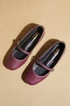 Tiesta_Maroon Custom Ballerinas _at_Aza_Fashions