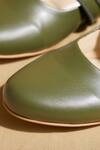 Tiesta_Green Custom Olive Ballerinas _Online_at_Aza_Fashions