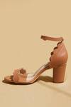 Tiesta_Brown Tan Open Toe Block Heels _Online_at_Aza_Fashions