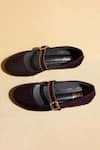 Buy_Tiesta_Brown Customizable Velvety Ballerinas Flats 
