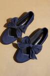 Tiesta_Blue Custom Dark Wash Denim Ballet Flats _Online