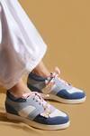 Buy_Tiesta_Blue Two Toned Denim Platform Sneakers _at_Aza_Fashions
