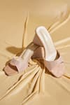 Tiesta_Beige Studs Diamond Stone Embellished Block Heels _at_Aza_Fashions
