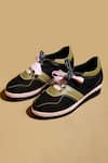 Shop_Tiesta_Black Green And Pink Platform Sneakers _at_Aza_Fashions