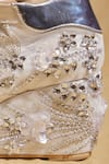 Buy_Tiesta_White Designer Diamond Stone Wedge Sneakers _Online_at_Aza_Fashions