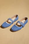 Shop_Tiesta_Blue Custom Denim Ballet Flats _at_Aza_Fashions