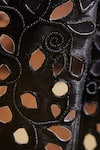 Tiesta_Black Mirrors Embroidered Calf-length Boots _Online_at_Aza_Fashions