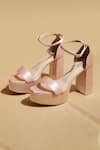 Shop_Tiesta_Rose Gold Satin Open Toe Pumps _at_Aza_Fashions