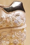 Shop_Tiesta_Gold Kainat Embroidered Wedge Sneakers _Online_at_Aza_Fashions