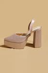 Tiesta_Rose Gold Glitter Pointed Toe Platform Pumps _Online_at_Aza_Fashions