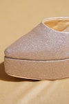 Tiesta_Rose Gold Glitter Pointed Toe Platform Pumps _at_Aza_Fashions