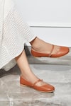 Shop_Tiesta_Brown Custom Tan Ballerinas _Online_at_Aza_Fashions