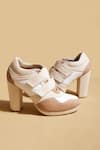 Buy_Tiesta_Beige Designer Sneaker Boots _at_Aza_Fashions