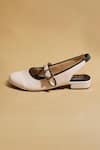 Shop_Tiesta_White Sling Black Ballerinas _Online_at_Aza_Fashions