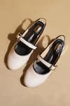 Shop_Tiesta_White Sling Black Ballerinas 