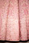 Shop_SHASHA GABA_Pink Tissue Sequins, Embroidery V-neck Blush Blossom Embellished Lehenga Set 