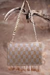 Buy_Nayaab By Sonia_Gold Beads, Tassels, Embroidery Shades Of Kasse Box Clutch _at_Aza_Fashions