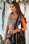 Shop_Nayaab By Sonia_Black Sequins, Beads And Dangling Clutch _at_Aza_Fashions