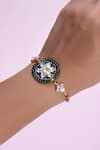 Shop_Shlok Jewels_Multi Color Gemstones Jadau Kundan Rakhi With Semi-precious _at_Aza_Fashions