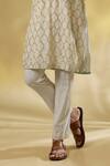 Buy_Rabani & Rakha_Ivory Georgette Sequins, Embroidery Thread Kurta Pant Set _Online_at_Aza_Fashions