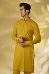 Shop Rabani & Rakha Yellow Georgette Sequins Haldi Thread Kurta Set Online at Aza Fashions Shop_Rabani & Rakha_Yellow Georgette Sequins Haldi Thread Kurta Set _Online_at_Aza_Fashions