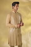 Shop_Rabani & Rakha_Gold Georgette Sequins Kurta Set _Online_at_Aza_Fashions