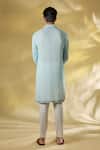 Shop_Rabani & Rakha_Sky Blue Georgette Sequins, Embroidery Thread Kurta Set _at_Aza_Fashions