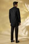 Shop_Rabani & Rakha_Black Silk Sequins, Embroidery Thread And Bundi Kurta Set _at_Aza_Fashions