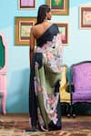 Shop_Papa Don't Preach_Multi Color Satin, Linen Beads, Embroidery Off-shoulder Printed Dress _at_Aza_Fashions