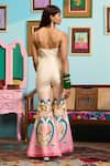 Shop_Papa Don't Preach_Ivory Silk Embroidery Sweetheart Neck Designer Printed Jumpsuit _at_Aza_Fashions