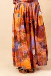Shop_Doodlage_Orange Cotton Rust Organic Skirt 
