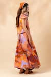 Buy Doodlage Orange Cotton Off-shoulder Artisanal Rust Crop Top And Skirt Set Online at Aza Fashions Buy_Doodlage_Orange Cotton Off-shoulder Artisanal Rust Crop Top And Skirt Set _Online_at_Aza_Fashions