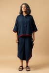 Buy_Doodlage_Blue Cotton Organic Skirt _Online_at_Aza_Fashions