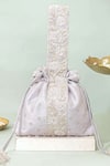 Shop_Amyra_Silver Zari, Embroidery Meraki Potli _at_Aza_Fashions