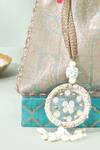 Buy_Amyra_Blue Beads Anouk Pure Banarasi Silk Potli _Online_at_Aza_Fashions