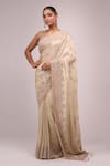 Azeera_Ivory Embroidery Saree _Online_at_Aza_Fashions