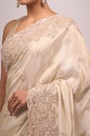 Buy_Azeera_Ivory Embroidery Saree _Online_at_Aza_Fashions