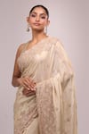 Shop_Azeera_Ivory Embroidery Saree _Online_at_Aza_Fashions