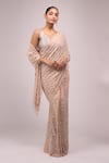 Azeera_Pink Sequins Embellished Saree _at_Aza_Fashions